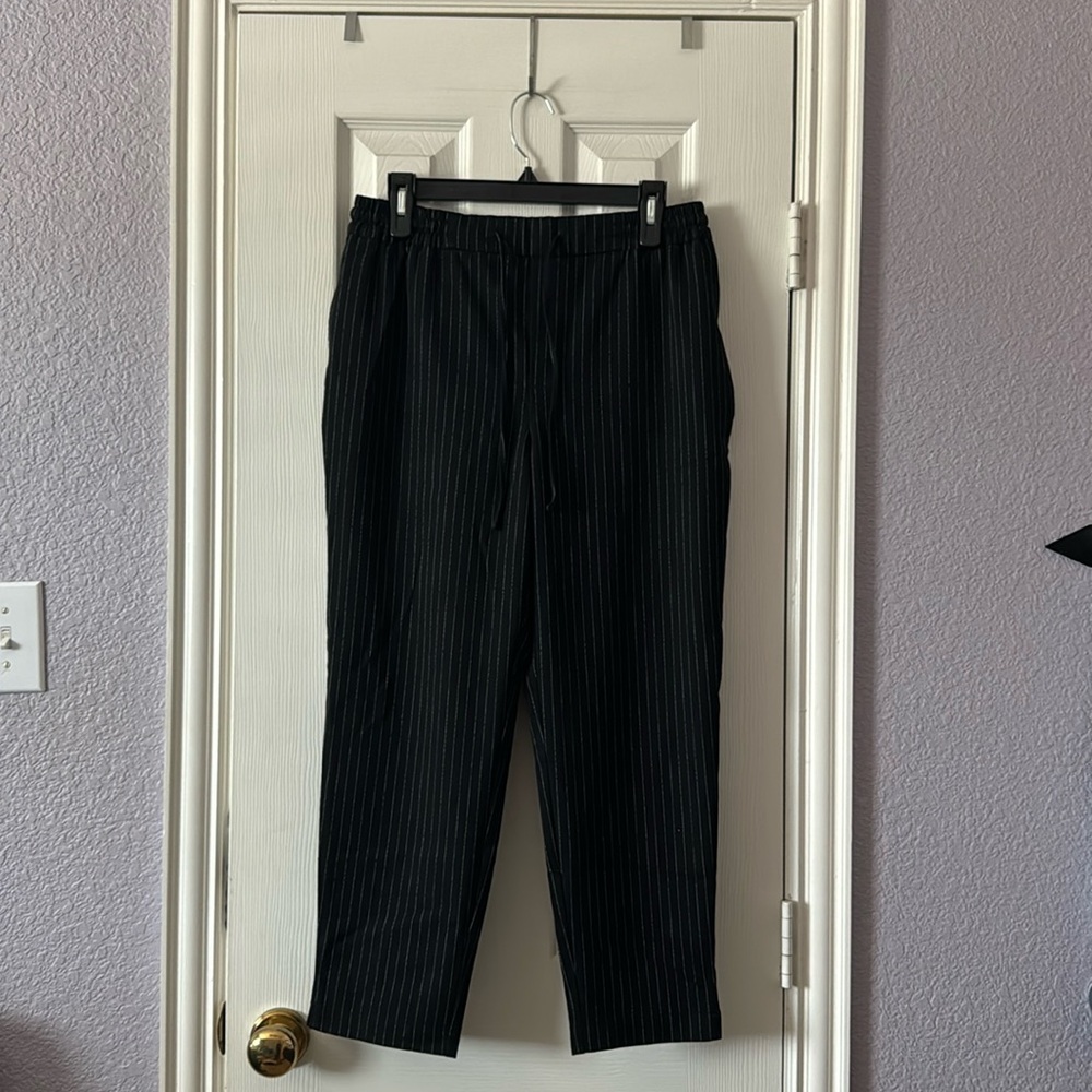 Old Navy Black Striped Pant